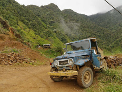 Nambija, Provincia de Zamora Chinchipe, Ecuador, Paisajes en zona de explotación minera